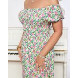 Resti Women's white and pink maxi dress with floral print - Clothing | Shoptok.si