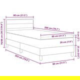  Postelja s podlago z vzmetnico Modra 80x200 cm Tkanina, (22083942) | Shoptok.si