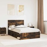  Konstrukcija postelje z vzglavjem Dimljeni oreh 120 x 200 cm, (5000103742) | Shoptok.si