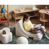 Wigiwama Kremno bel otroški tabure iz tkanine bouclé Cloud – | Shoptok.si