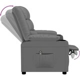 vidaXL Električni naslanjač sivo umetno usnje | Shoptok.si