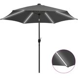  Vrtni suncobran LED s aluminijskim stupom 300 cm antracit | shoptok.hr