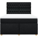  Krevet s oprugama i madracem crni 140 x 190 cm od tkanine | shoptok.hr