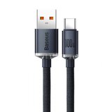 Baseus CRYSTAL KABEL USB NA USB-C, 100W, 1.2M (ČRN) | Shoptok.si