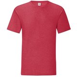 Fruit Of The Loom Red men's t-shirt in combed cotton Iconic with sleeve | Shoptok.si