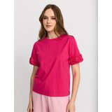 Sinsay Pamučna bluza s dekorativnim cvjetovima na rukavima | shoptok.hr