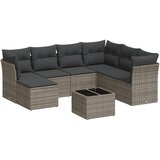  8-dijelni set vrtnih sofa od poliratana s jastucima sivi | shoptok.hr