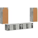  Set omare za televizijo na steni 4 pcs Betonsko siva, (5000132565) | Shoptok.si