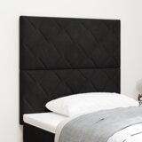 vidaXL LED vzglavnik Vzorec diamantskih blokov Črn 100 cm Velur Cene