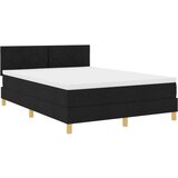 vidaXL Vzmetnica za posteljo z vzmetnico Črna 140x200 cm Tkanina | Shoptok.si