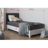 Molarem Home Dječji tapecirani krevet LAGOS I - 200x90 cm - Madrac s Bonnell oprugama | shoptok.hr
