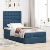  Otomanski okvir kreveta s madraca plavi 90x190cm od tkanine | shoptok.hr