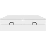 vidaXL Otomanski posteljni okvir z vzmetnicami bel 160x200cm um. usnje, (21611384) | Shoptok.si