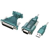Logilink serijski adapter [1x moški konektor USB 2.0 tipa A - 1x 9-polni moški konektor D-Sub\, 25-polni moški konektor D-Sub] 1.3 m zelena, (20449882) | Shoptok.si