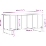 Ormarić za ploče bijeli 100 x 38 x 48 cm od konstruiranog drva | shoptok.hr
