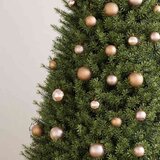  60-dijelni set božićnih kuglica s vrhom 150 LED ružičasto zlato | shoptok.hr