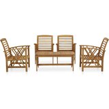 Maison Chic Seti vrtnega pohištva - Vrtna garnitura - Vrtni pohištvo set 5-delna trden akacijev les, (21821141) | Shoptok.si