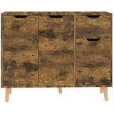 vidaXL komoda dimljeni hrast 90x30x72 cm iverna plošča | Shoptok.si