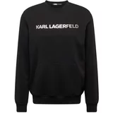 Karl Lagerfeld Sweater majica tamo siva / crna / prljavo bijela