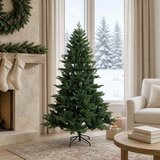  Umjetno božićno drvce s nogom 150 cm PVC i metal Zelena | shoptok.hr