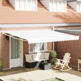 vidaXL ručna uvlačiva tenda bijela 400x300 cm, zamjenska tkanina za tendu 4x3 m bijela Cijene