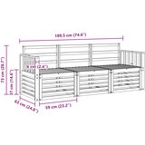  Setovi sofa 3 kom. Prirodna Čvrsto drvo akacije | shoptok.hr