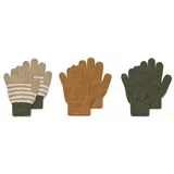 Liewood Otroške rokavice 3-pack rjava barva