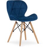 Brandless Žametni stol LAGO - mornarsko modra x 4, (22030938) | Shoptok.si