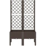  Vrtna sadilica s rešetkom smeđa 80 x 40 x 142 cm PP | shoptok.hr
