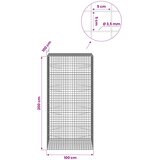  Gabion s žicom debljine 3,5 mm i mrežom 5x5 cm 100x100x200 cm | shoptok.hr