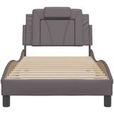  Posteljni okvir z vzglavjem siv 80x200 cm umetno usnje, (21081841) | Shoptok.si