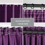 Restilo Vijolična žametna zavesa za delno zatemnitev 140x245 cm Pleat – | Shoptok.si