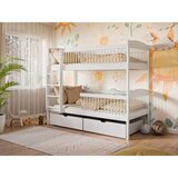 Molarem Home Drveni dječji krevet na kat Luna s ladicom - bijeli - 200x90 - Bez madraca | shoptok.hr