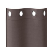  Zavjese sa zavjesama 2 pcs Tamno smeđa 245 x 140 cm Poliester | shoptok.hr