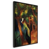 Slika - August Macke – Sunny Path 80x120 U crnom drvenom okviru | shoptok.hr