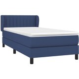  Krevet s oprugama i madracem plavi 100 x 200 cm od tkanine | shoptok.hr