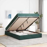  Konstrukcija postelje Temno zelena 160 x 200 cm Žamet | Shoptok.si