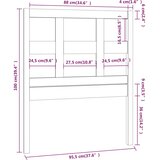  Uzglavlje za krevet sivo 95,5 x 4 x 100 cm od masivne borovine | Eponuda.com