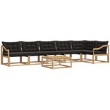  Set vanjskih sofa 7 kom. Bijela i crna | shoptok.hr