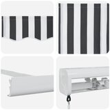 Tenda na uvlačenje antracit-bijela 4x3 m od tkanine i aluminija | shoptok.hr