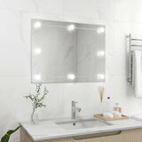  Zidno ogledalo bez okvira s LED svjetlima pravokutno stakleno | shoptok.hr