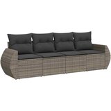 4-dijelni set vrtnih sofa od poliratana s jastucima sivi | shoptok.hr