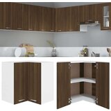 Viseći Viseča kotna omarica rjavi hrast 57x57x60 cm konstruiran les, (20716530) | Shoptok.si