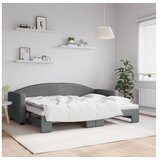 vidaXL Izvlečna dnevna postelja temno siva 80x200 cm blago | Shoptok.si
