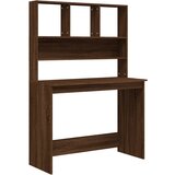 Maison Chic Pisalna miza - pisarniška miza - Računalniška miza s policami rjav hrast 102x45x148 cm inž. les, (21785143) Cene