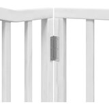  Vrata za pse s vratašcima 12 panela sklopiva 960 cm drvo topole Bijela 80 x 90 x 2 cm | shoptok.hr