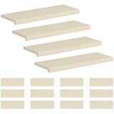  Stepenica 16 kom. 70 x 25 x 2 cm Bijela Čvrsto Hrastovo Drvo | shoptok.hr