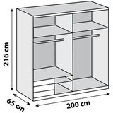 MID.YOU OMARA Z DRSNIMI VRATI, barve grafita, hrastova deska | Shoptok.si