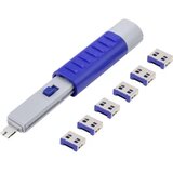 Renkforce zaključavanje USB priključka RF-4714586 6-dijelni komplet srebrna, plava boja uklj. 1 ključ RF-4714586 | Eponuda.ba