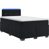  s box springom, madracem i LED-om Crna 120 x 190 cm | shoptok.hr